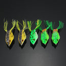 ZANLURE 5Pcs 6CM Large Frog Topwater Fishing Lure Crankbaits Hooks Bass Bait Tackle