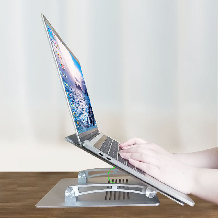SENZANS SE-S29-1 Sit to Stand Laptop Stand with Keyboard Tray Laptop Bracket Portable Adjustable Lifting Cooling Pad for 11-17.3 inch Laptops