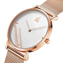 SHENGKE SK Creative Crystal Dial K0106 Women Fashion Simple Ladies Dress Elegant Quartz Watch