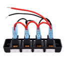 DC 12V Waterproof Rocker Circuit Breakers Button Toggle Switch Panel For Car RV Marine Boat