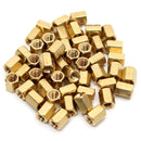 50pcs M3 Brass Female Threaded Hex Standoffs Spacer Nut 4/6/8/10/12mm