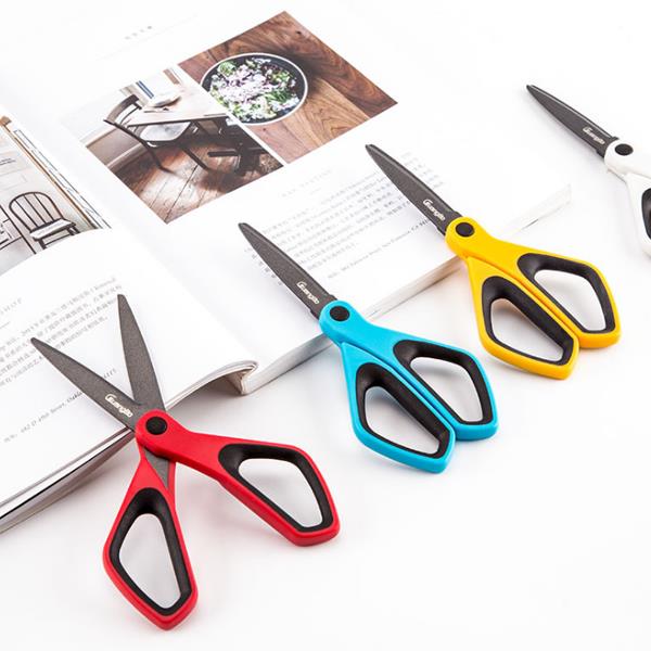 FIZZ JD8240 Scissors Stationery Creative Hand-made Large Scissors Coated Fluorine Anti-stick Non-adhesive Paper-cut Scissors
