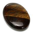 Tiger's Eye Carved Palm Worry Stone Gua Sha Healing Crystal Chakra Reiki Balancing for Pressure Relief Manual Massager