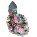 Rainbow Titanium Coated Drusy Quartz Crystals Geode Gemstone Mineral Rocks Decorations