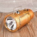 3 In 1 Solar Camping Tent Fan Lantern USB Rechargeable Flashlight Torch Portable Hand Lamp