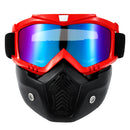 Motorcycle Face Helmet Goggles Mask TPU+PC Windproof