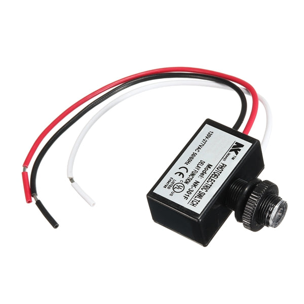 AC 80-277V Photoelectric Switch Photocell Dusk To Dawn Button Photo Control Eye Switch Flush Mount