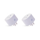 2pcs DoHome Mini US Smart WIFI Socket Timer Plug Works with HomeKit Technology (iOS12 or +) Alexa Google Assistant