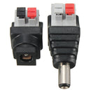 LUSTREON Male&Female Connectors DC 5.5*2.1mm Power Adapter Plug Cable for LED Strips 12V