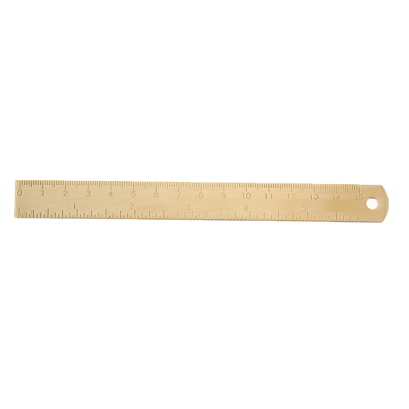 Brass Ruler Metal Triangle Straight Ruler for Woodworking Measuring Ruler Wave Line Drawing Tools