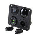 QC3.0 12V USB Charger Voltmeter Switch Lighter Socket For Car Boat Marine