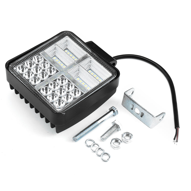 Square 114W 38 LED Work Light 12V 24V Off Road Spot Lamp For Car SUV Trailer Wall Lamp