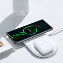 USAMS US-CD120 Dual 10W Power Qi Wireless Charger Phone Charger Earphone Charger for Qi-enable Smart Phone Earphone for iPhone 11 Apple AirPods Pro 2019