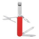 IPRee 3Cr13 Stainless Steel 5 in 1 EDC Tools Nail Clipper File Screw Driver Scissor Keychain