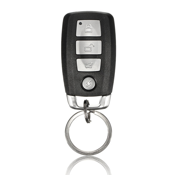 1 Way Car Security Alarm System w/2 Key Remote Controls Shock Sensor Universal