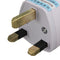 Universal US/EU To UK AC Power Adapter Travel Converter Adapter 3 Pins 110V-240V White