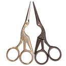 Gold Bronze Stork Embroidery Scissors Eyebrow Ear Hair Trimmer