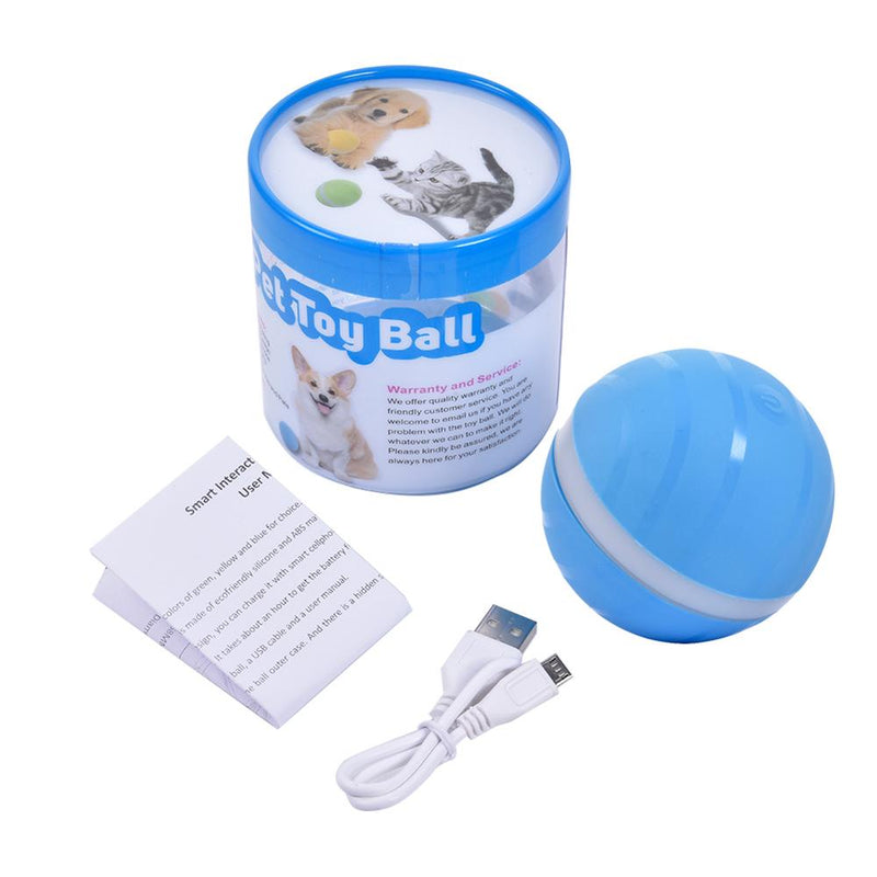 Pet Toys Ball Waterproof Bite Resistant LED Flash 360 Degree Automatic Rotation Pet Fun Ball For Cat Dog