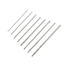 10pcs 3.175mm Shank 0.2-0.9mm HSS Twist Drill Bits