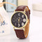 Solar Moon Phase Lunar Eclipse Unisex Watch Leather Strap Quartz Watch for Women Men
