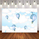 5x3FT 7x5FT 9x6FT Sky White Cloud Balloon Photography Backdrop Background Studio Prop - 0.9x1.5m