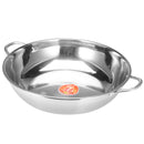 38cm Stainless Steel Twin Double Hot Pot Cookware Shabu Induction Compatible