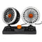 12V/24V Electric Van Car Dual Head Cooling 360 Oscillating Dashboard Air Fan