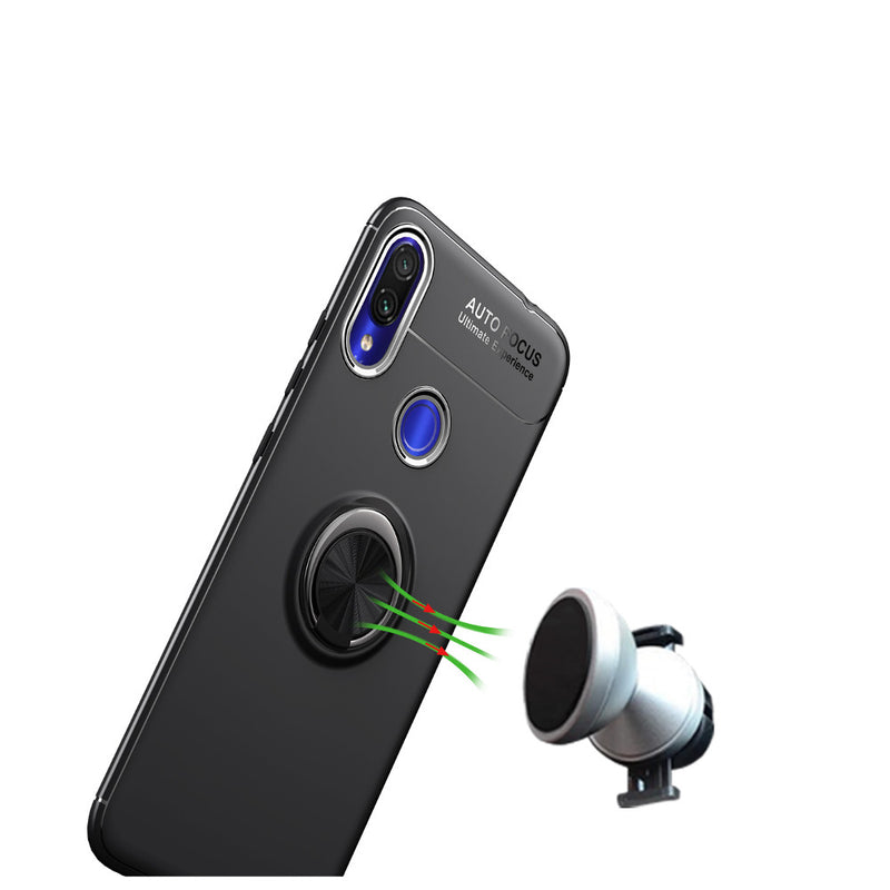 Bakeey Shockproof Magnetic Adsorption Protective Case with Finger Ring Holder for Xiaomi Redmi Note 7 /Redmi Note 7 PRO