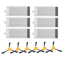 6Pcs Side Brush Sponge Filter Kit Replacement Kit For ECOVACS DEEBOT Vacuum Cleaner