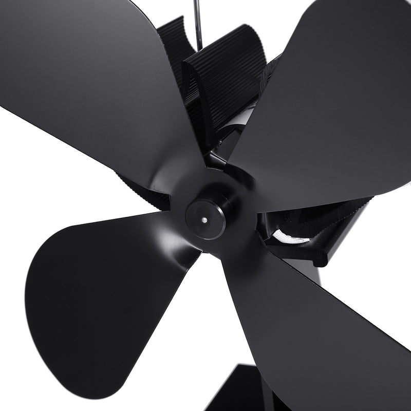 4 Blades Heat Powered Stove Fan For Ultra Quiet Log Wood Burner Fireplace Home Eco Fan
