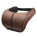 Neck Rest Headrest Support Cushion PU Polyurethane Leather Memory Cotton Car Pillow