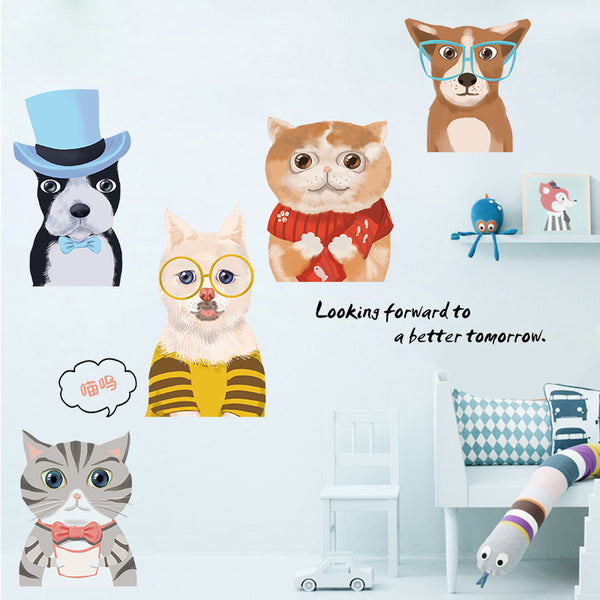 Miico XC9043 Animal Sticker Wall Sticker Living Room Bedroom Wall Decoration Sticker DIY Stickers