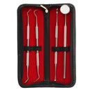 4Pcs Dental Mirror Stainless Steel Dental Tools Kit Mouth Mirror Dental Kit Instrument Dental Pick
