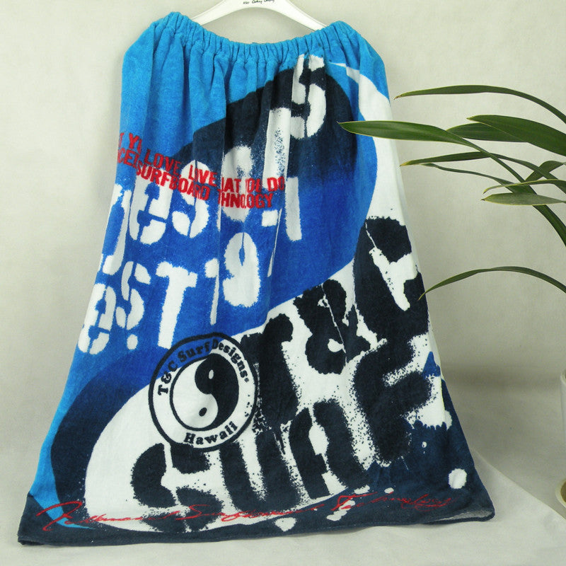 KCASA KC-964 Machine Washable Man Bathtowel Bathrobe Shower Microfiber Soft Beach Absorbent