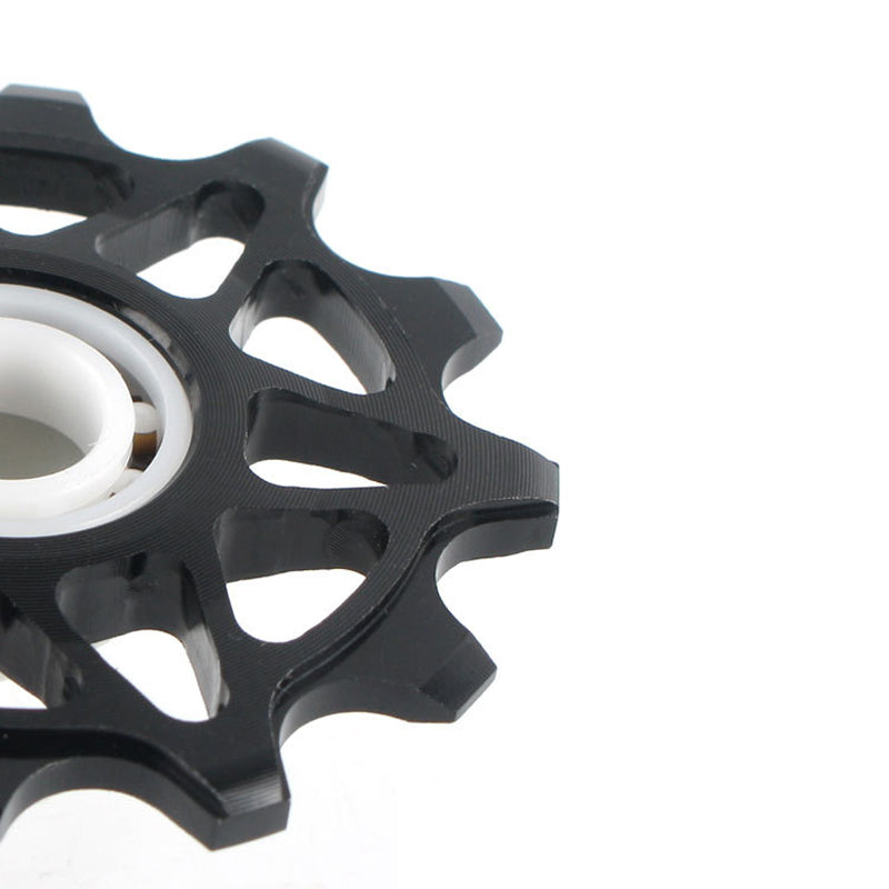 Qikour Cycling Bicycle Bike Rear Derailleur Ceramic Guide Pulley 12T Tooth Guide Wheel