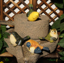 4 Pcs/Set Resin Birds Statue Figurine Home Garden DIY Bonsai Desk Decor Ornament Decorations