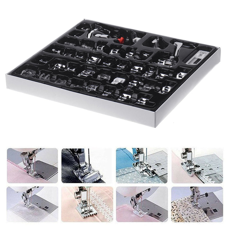 35/52Pcs Domestic Sewing Machine Presser Foot Feet Set Multi Function Kit