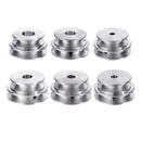 Aluminum Alloy Double Groove 60&50MM Pulley Wheel 8-20MM Fixed Bore Pulley for Motor Shaft 10MM Belt