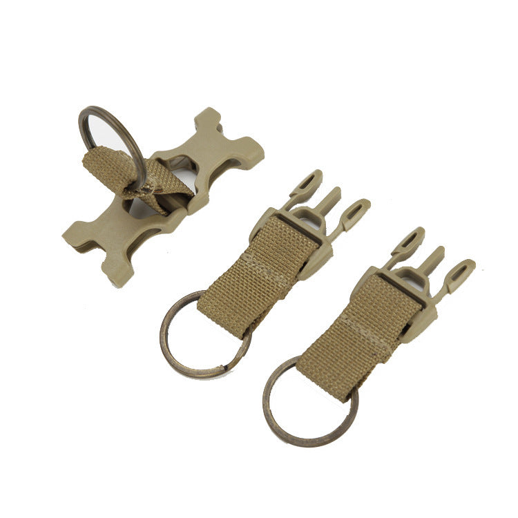 Outdoor Multi-function Ribbon Keychain EDC Tactical Key Ring Camping Hunting Key Chain