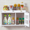 Bathroom Kitchen Storage Rack Wall Punch-free Toilet Washbasin Storage Cabinet