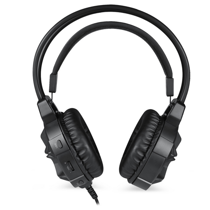 EASYSMX COOL2000 Omnidirectional 3.5mm + USB Wired Stereo Noise Canceling Gaming Headphone LED Backlight Orange