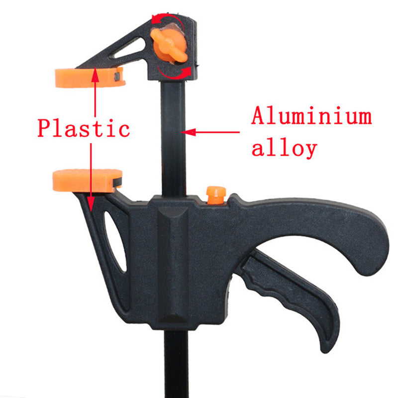 Raitool 4 Inch Wood Working Bar F Clamp Quick Grip Ratchet Release Squeeze Hand Tool DIY