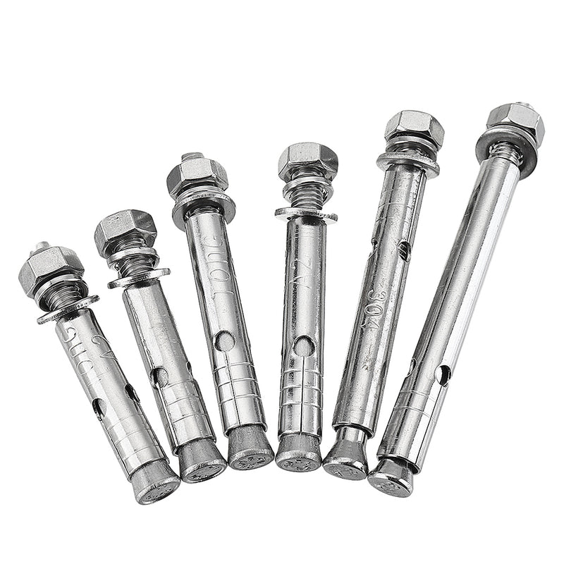 30Pcs 304 Stainless Steel Expansion Bolt External Hex Expansion Screw Bolts M6*50/60/70/80mm