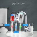 3000W 220V Three Water Outlets Temperature Display Electric Instant Heating Faucets Kitchen Hot&Cold Water Heater Water Purifier EU Plug