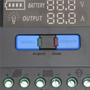 12V/24V 10A 20A 30A 40A PWM Solar Charge Controller Auto Regulator Battery LCD 4 USB