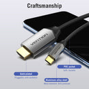 Vention CGSBF 2M Type-C to HDMI Cable  for Mac Samsun Samsung Galaxy S10/S9 Huawei Mate 20 P20 Pro HDMI Cable2.0  Type-C Adapter