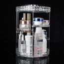360 Degree Rotation Transparent Acrylic Cosmetics Storage Box Fashion Spin Multi-function Desktop Detachable Makeup Beauty Organizer