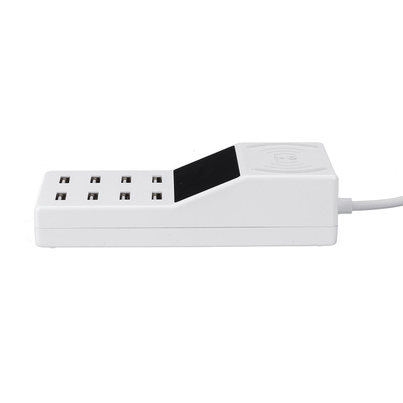 Upgrade Version Multiple USB Charger Intelligent 8-Port Desktop Charger Wireless Charger Charging Station Multi Port Travel Fast Wall Charger Hub Display Real-time Current