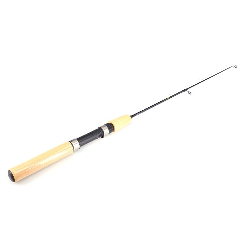 ZANLURE 55CM Yellow EVA Handle Telescopic Fishing Rod Reel Combo Mini Pocket Ice Fishing Rod Set
