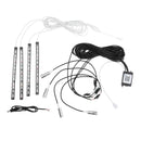 4 In 1 LED Interior EL Strip Lights RGB Optical Fiber Decoration Under Glowing Rock Light App bluetooth Control For Motorcycle Automobile Car